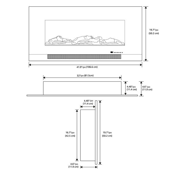 42 inch electric fireplace